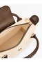 Covered Double Handle Zippered Long Strap Hand and Crossbody Bag - 6