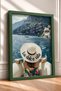 La Dolce Vita Hat and Floral Dress Framed Painting Italy Poster Wall Decor Itp001 - 2