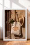 Living La Dolce Vita Written Cloth Bag Framed Painting Italy Poster Wall Decor Itn115