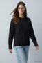 Crew Neck Oversize Knitwear Sweater 2521 Black - 2