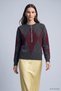 Buttoned Diamond Pattern Sweater 2540 Anthracite - 2