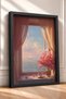Sea and Sailboats View from the Window Framed Painting Italy Poster Wall Decor Itn110 - 2
