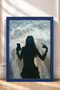 Woman Shadow on the Beach with Phone Framed Painting Italy Poster Living Room Kitchen Wall Decor Itn116 - 3