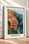Riomaggiore Navy Blue Coast and Beach Houses Framed Painting Italy Poster Wall Decor Itp025 - 2