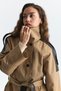 معطف قصير من الجلد الصناعي مع ياقة - 4