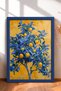 Blue Leafy Lemon Tree Framed Painting Italy Poster Living Room Kitchen Wall Decor Itp044