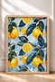 Light Blue Snowflakes Lemon Slices Framed Painting Italy Poster Living Room Kitchen Wall Decor Itp040 - 3