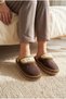 Women'S, Suede Textured, Fur Lined, Embroidery Detailed, Plush Detailed, Soft Sole House Slippers - 8