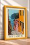 Porto Venere Street with Stairway Descending to the Sea Framed Painting Italy Poster Wall Decor Itp039 - 2