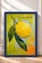 Lemon Written Brush Textured Lemon Framed Painting Italy Poster Living Room Kitchen Wall Decor Itp036 - 3