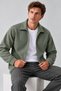 Men's Comfortable Khaki Cardigan with Fleece Inside - 3