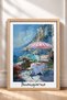 Buongiorno Written Umbrellaed Sea Terrace Framed Painting Italy Poster Wall Decor Itp027 - 3