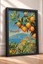 Orange Branches and Amalfi Coast Framed Painting Italy Poster Living Room Kitchen Wall Decor Itp012 - 2