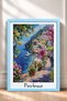 Positano Bougainvillea and Lemon Patika Framed Painting Italy Poster Living Room Kitchen Wall Decor Itp043 - 3
