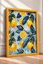 Light Blue Snowflakes Lemon Slices Framed Painting Italy Poster Living Room Kitchen Wall Decor Itp040 - 2
