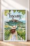 Hatted Woman in Tuscany Countryside Framed Painting Italy Poster Living Room Kitchen Wall Decor Itp031 - 3