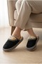 Women'S, Suede Textured, Fur Lined, Embroidery Detailed, Plush Detailed, Soft Sole House Slippers - 2