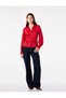 Slim Fit Long Sleeve Gathered Collar Satin Shirt