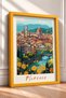 Florence Cityscape and Yellow Flowers Framed Painting Italy Poster Wall Decor Itp042 - 2