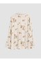 Özmarka New Season Ecru Shirt Collar Patterned Women's Pajama Set - 8