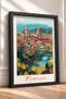 Florence Cityscape and Yellow Flowers Framed Painting Italy Poster Wall Decor Itp042 - 2