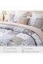 طقم لحاف مزدوج 7.5 توج، طقم لحاف كوين ناعم قابل للعكس بدون غطاء مع 2 غطاء وسادة، بتصميم مرقع - 4