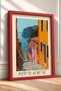 Porto Venere Street with Stairway Descending to the Sea Framed Painting Italy Poster Wall Decor Itp039 - 2