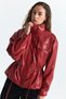 Faux Leather Bomber Jacket - 4