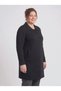 Women's Plus Size Embroidered Buttoned Long Steel Knitted Cap Cardigan - 4
