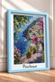Positano Bougainvillea and Lemon Patika Framed Painting Italy Poster Living Room Kitchen Wall Decor Itp043 - 2