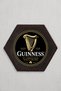 Set of 2 Leather Coasters - Genuine Vegetable Leather - Guinness Printed - Handmade Coaster - 2