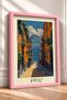 Naples Street and Vesuvius Landscape Framed Painting Italy Poster Living Room Kitchen Wall Decor Itp045 - 2
