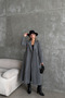 Women's Unlined Premium Cashmere Coat Long Belted Classic Collar Pocketed Autumn Winter Coat