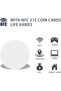 20 قطعة من علامات NFC الدائرية الفارغة، قطرها 25 ملم، ذاكرة 504 بايت، شريحة ntag215 قابلة للبرمجة، com - 3