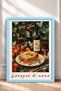 Lasagna Di Mama Written Lazanya and Wine Framed Painting Italy Poster Wall Decor Itp038 - 3