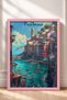 Colorful Boats in Positano Harbor Framed Painting Italy Poster Living Room Kitchen Wall Decor Itp032 - 3