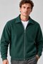 Men's Comfortable Dark Green Cardigan with Fleece Inside - 6