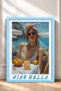 Ciao Bella Written Lemon Woman Portrait Framed Painting Italy Poster Wall Decor Itp017 - 3