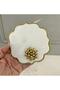 6-Piece Luxury Cocktail Presentation Napkins with Pearls, Coffee or Gold - 5