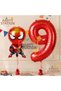Spider-Man 9 Year Old Balloon and Red Number Balloon Birthday Party Set Spider-Man Balloon Set