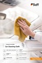Tulpe m Series Car Rear Window Cleaning Cloth 70X50 cm Yellow Double-Sided Use Leaves No Marks or Stains Microfiber Cloth - 2