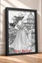 Ciao Bella Written Balcony Woman with Hat Framed Painting Italy Poster Wall Decor Itp020 - 2