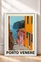Porto Venere Street with Stairway Descending to the Sea Framed Painting Italy Poster Wall Decor Itp039 - 3