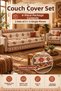 Multi-Purpose Sofa Cover,Sofa Bed Cover Set with Non-Slip Sponge 3,3,1,1