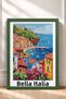Beautiful Italy Sailing Boat Port and Flowers Framed Painting Italy Poster Wall Decor Itp065 - 3