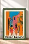 Fashion Italiana Two Women on the Street Written Framed Painting Italy Poster Wall Decor Itp067 - 3