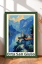 Orta San Giulio, a Painting Depicting a Village by the Lake, Italy Poster, Wall Decor, Itp080.