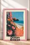 Brezza Dell'Oceano Written Pink Flowers Framed Painting Italy Poster Wall Decor Itp075 - 3