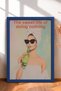 Il Dolce Far Niente Printed Towel, Framed Painting, Italy Poster, Wall Decor, Itn011.