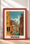 Venice Green Canal and White Dome Framed Painting, Italy Poster, Living Room, Kitchen, Wall Decor, Itp201. - 3
